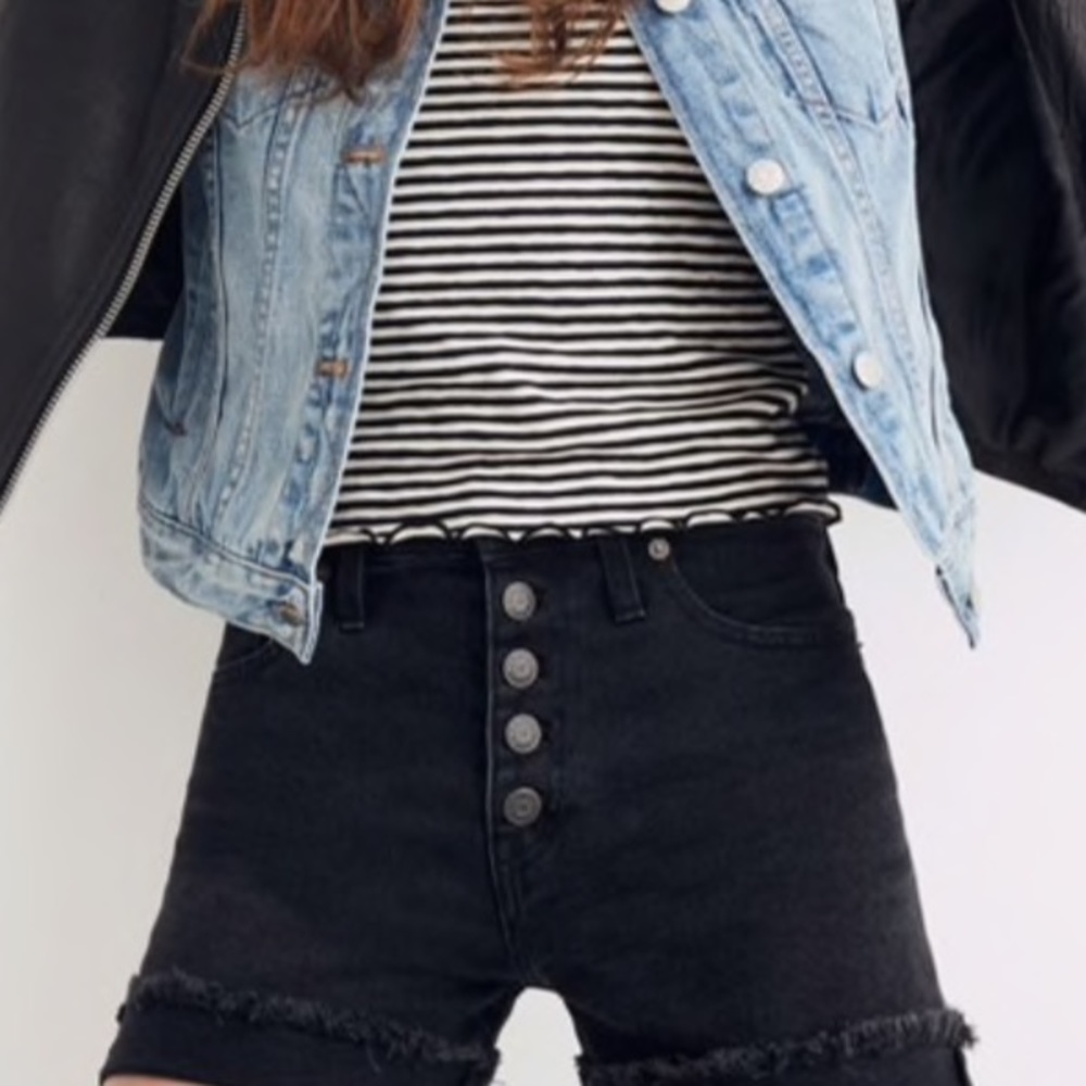 NWT Madewell High-Rise Jean Shorts with Button Fly